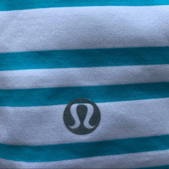 Lululemon blue and white striped athletic top - Picture 4 of 4